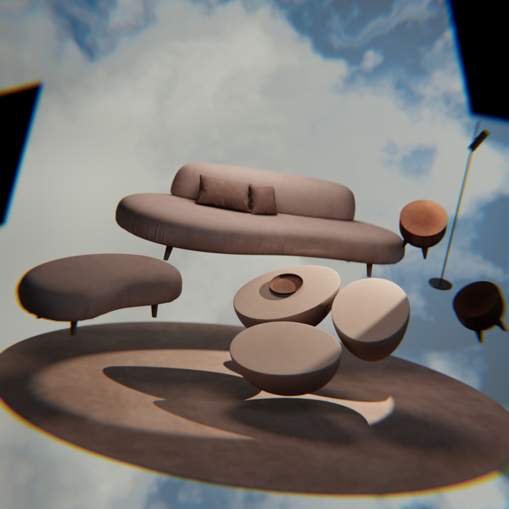 モダン禅リビングセット! Modern Zen Living Set!