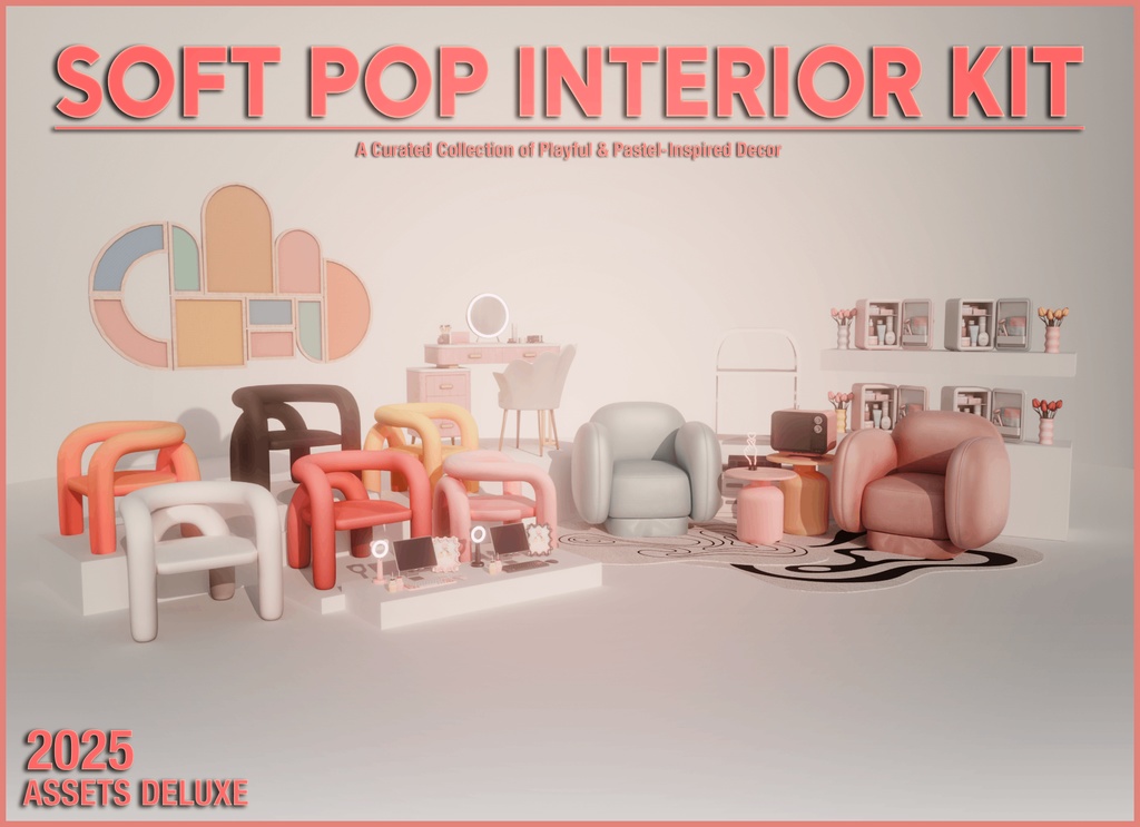 Soft Pop Interior Kit | Asset Pack