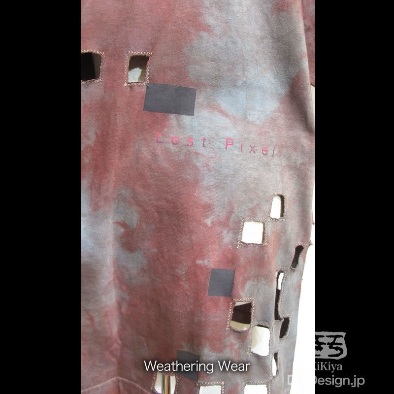 (M)アートTシャツコンセプト「Lost Pixel」(錆び色)(1-244)
