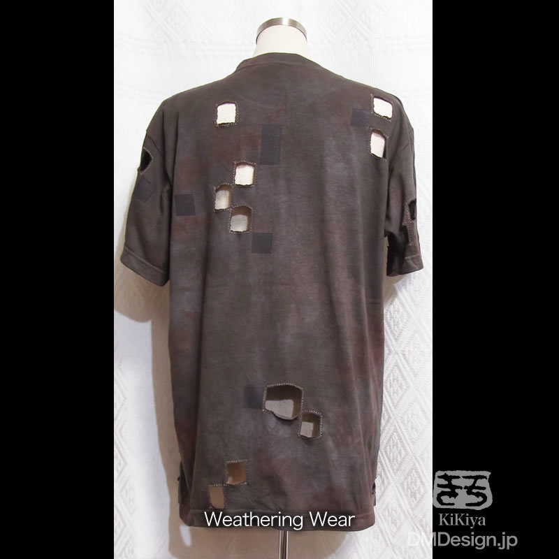 (M)アートTシャツコンセプト「Lost Pixel」(錆び色)(1-244)