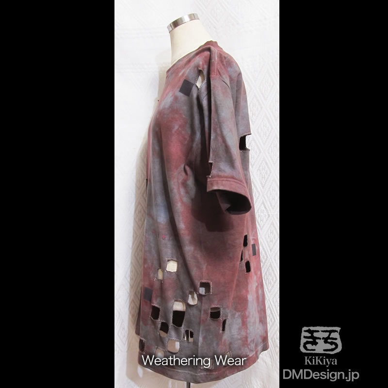 (M)アートTシャツコンセプト「Lost Pixel」(錆び色)(1-244)