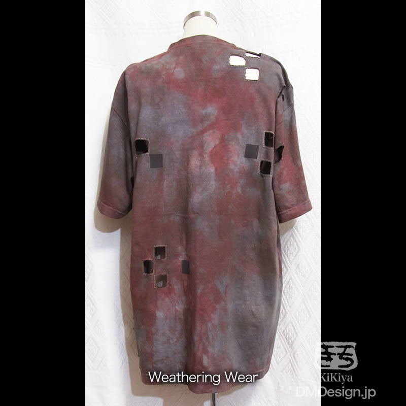 (M)アートTシャツコンセプト「Lost Pixel」(錆び色)(1-244)