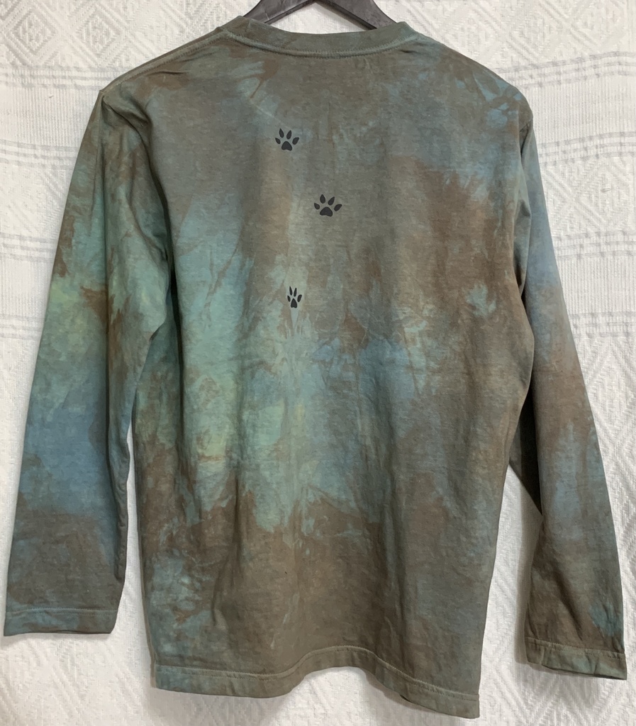 (S、L)手染め一点もの「迷彩風」長袖Tシャツ(1-275(L)、278(S))