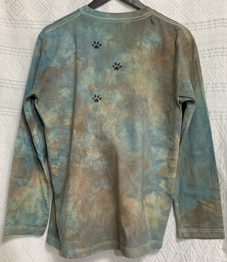 (S、L)手染め一点もの「迷彩風」長袖Tシャツ(1-275(L)、278(S))