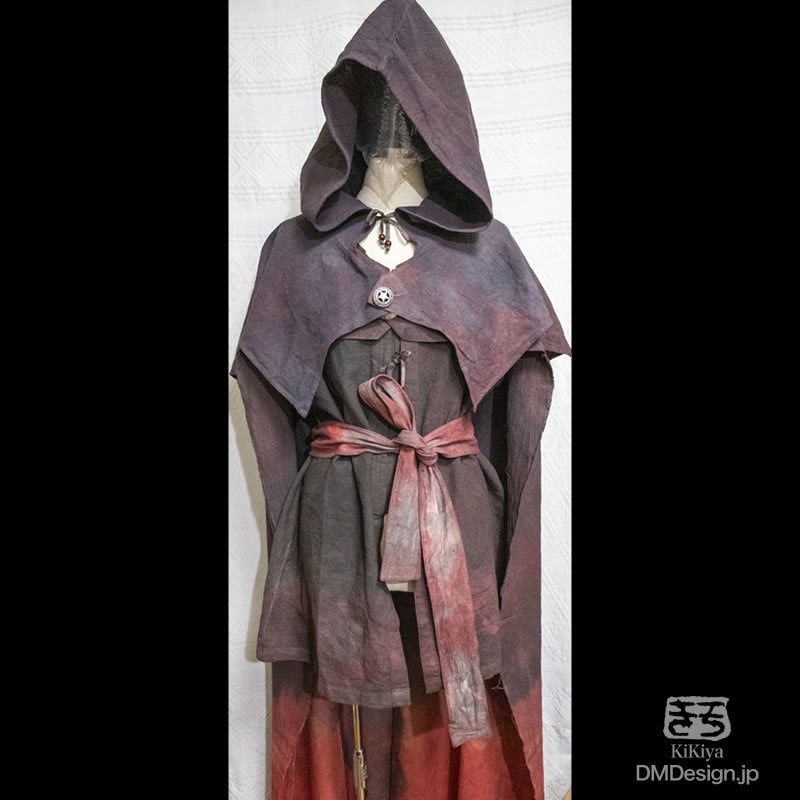 公式オンライン 手染め一点モノ あのフード レッドブラック 8 153 Larpluswear 激安アウトレット モール Kingscages Com