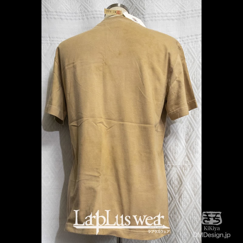 (S,M,XL)草木染めTシャツ「栗(黄茶)」(1-084〜087)