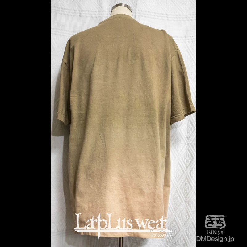 (M、L)手染め一点もの「たまねぎ(TaMaNeGi)グラデーション」Tシャツ(1-374,375)