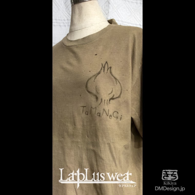 (M、L)手染め一点もの「たまねぎ(TaMaNeGi)グラデーション」Tシャツ(1-374,375)