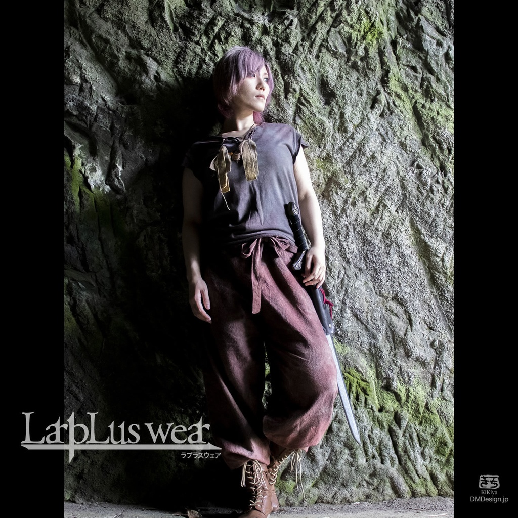 (M相当)手染め一点ものファンタジーウェア「あの服」(赤)(1-426)/LarpLus wear