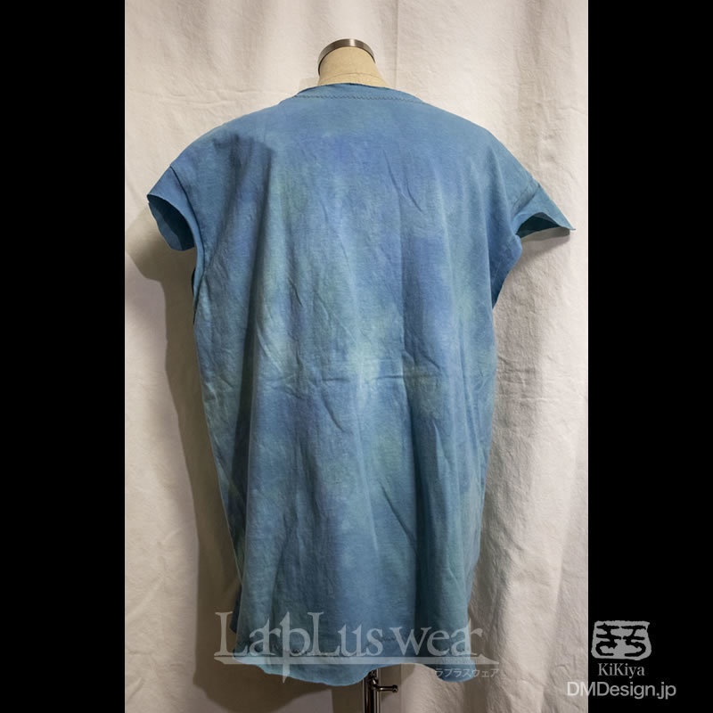 (XL相当)手染め一点ものファンタジーウェア「あの服」(青)(1-437)/LarpLus wear
