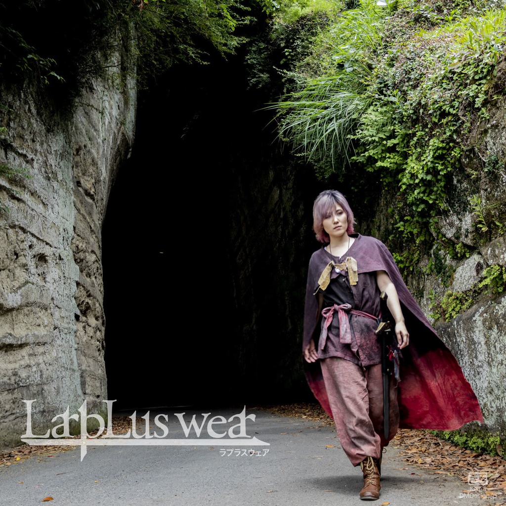 (F)手染め一点もの「あのズボン(レッド)」(2-027)/LarpLus wear