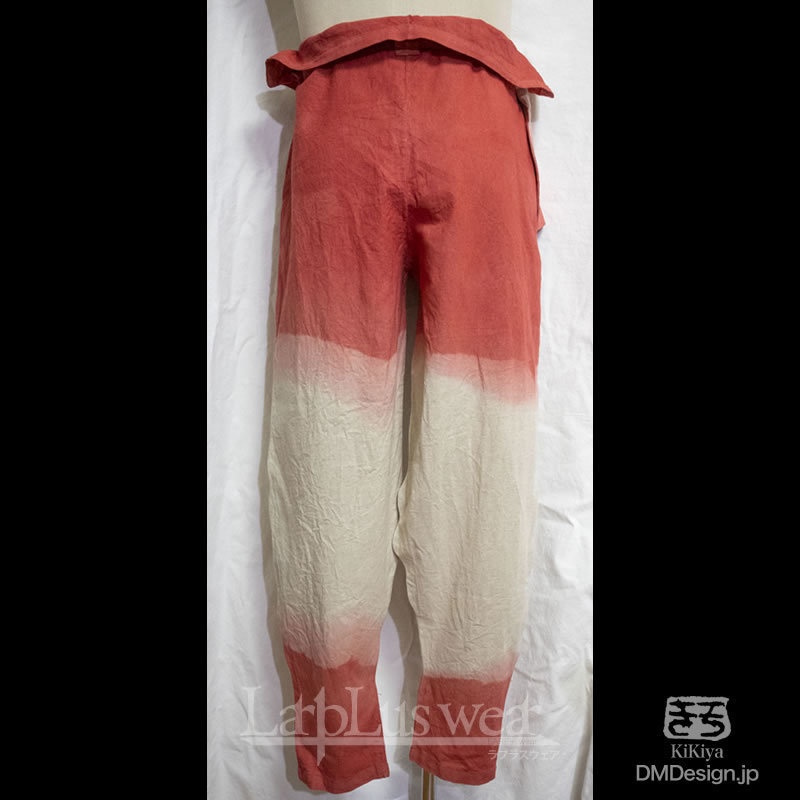 (F)手染め一点もの「あのズボン(レッド)」(2-027)/LarpLus wear