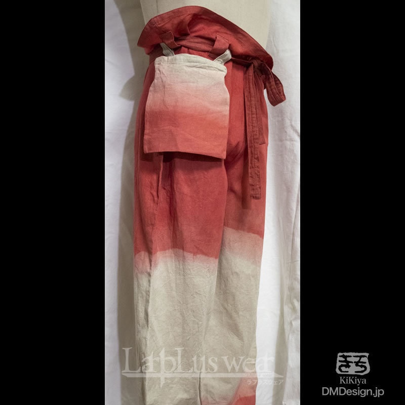(F)手染め一点もの「あのズボン(レッド)」(2-027)/LarpLus wear