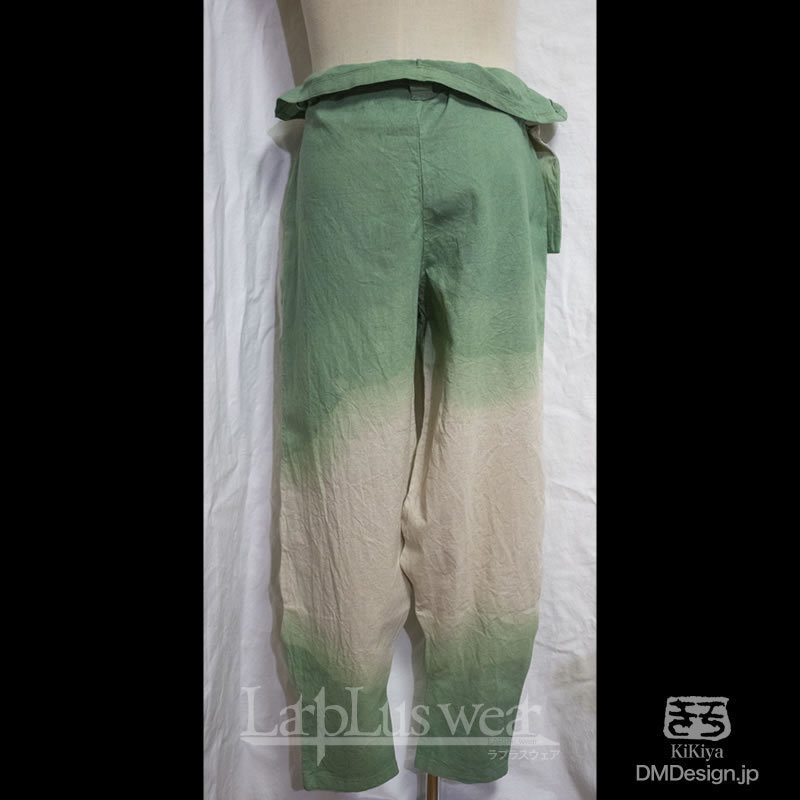 (F)手染め一点もの「あのズボン(グリーン)」(2-026)/LarpLus wear