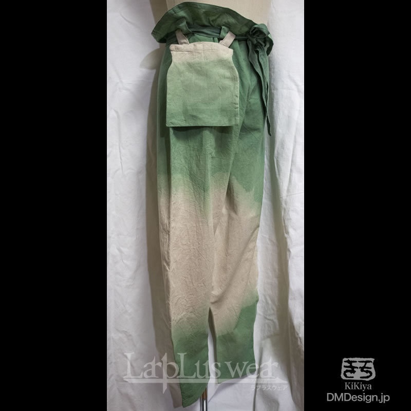 (F)手染め一点もの「あのズボン(グリーン)」(2-026)/LarpLus wear