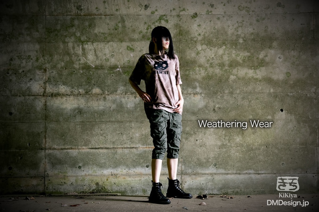 (XXXL)手染めプリント「テトロドトキシン(キャベッジグリーン)」毒毒Tシャツ(1-401)