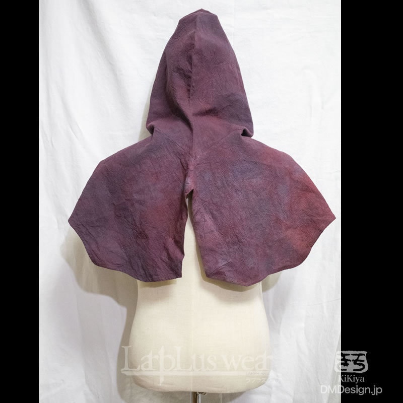 手染め一点モノ「あのフード」(赤黒)(8-238)/LarpLuswear