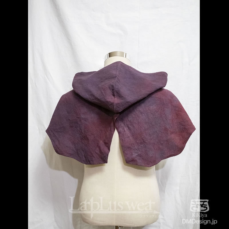 手染め一点モノ「あのフード」(赤黒)(8-238)/LarpLuswear