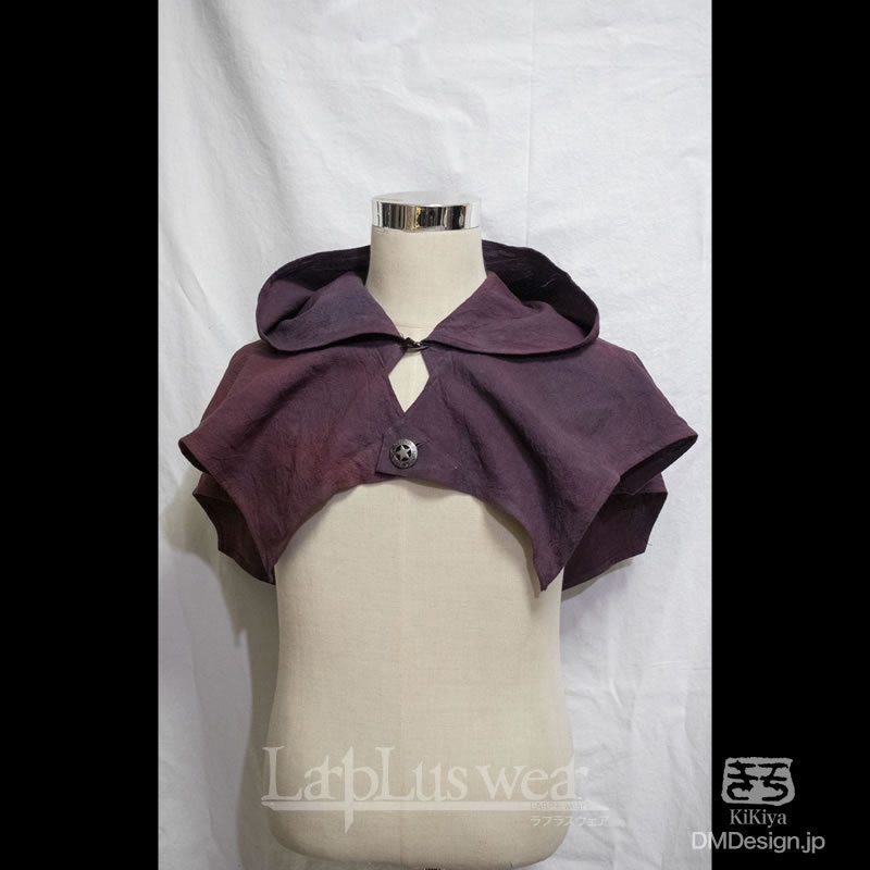 手染め一点モノ「あのフード」(赤黒)(8-238)/LarpLuswear