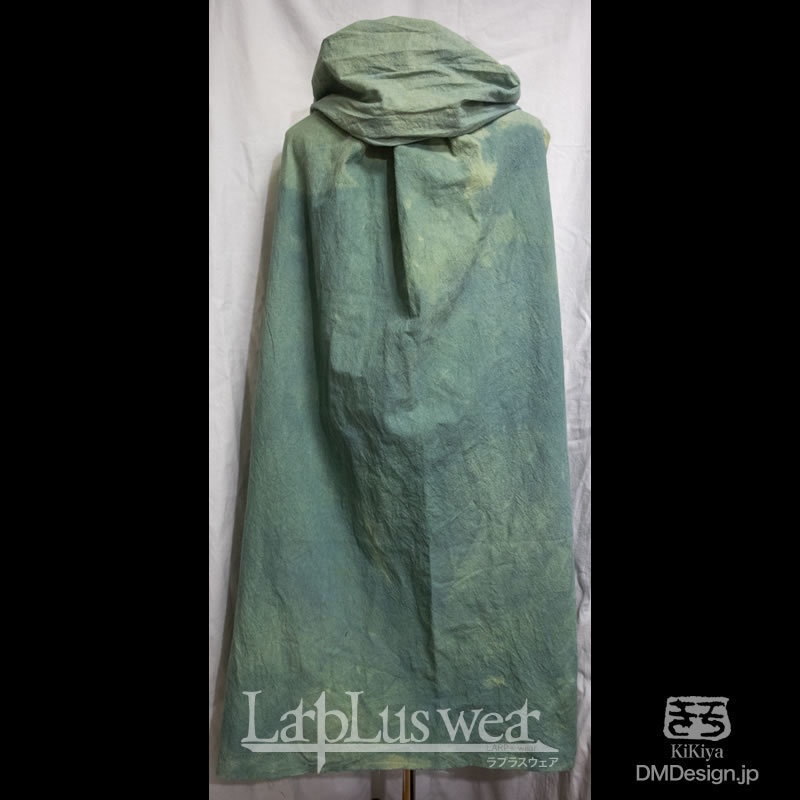 (XL)手染め一点モノ「冒険者マント」(緑)(8-205)/LarpLuswear