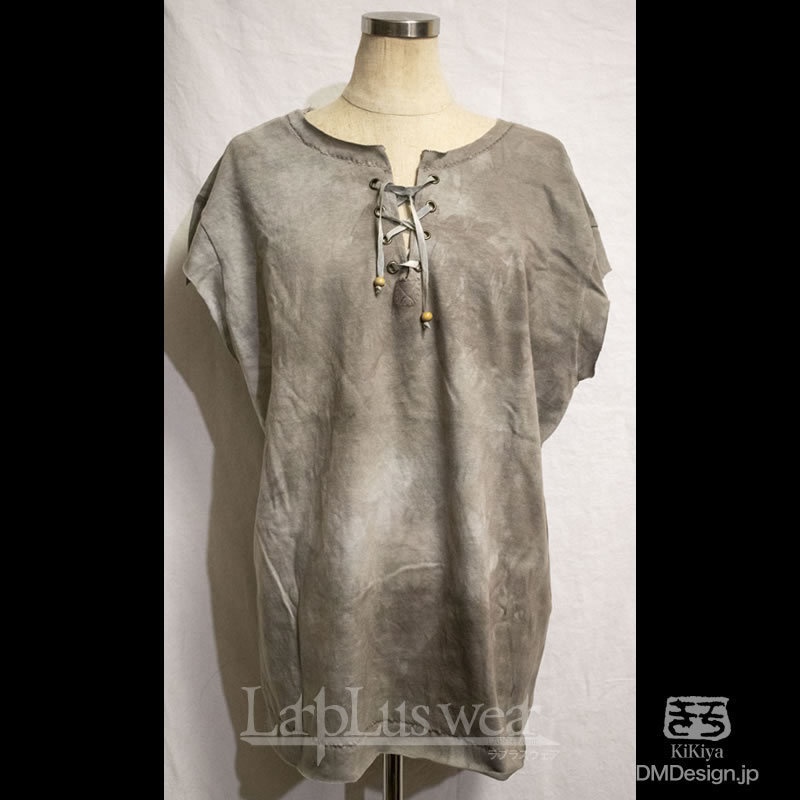 (L相当)手染め一点ものファンタジーウェア「あの服」(灰)(1-466)/LarpLus wear