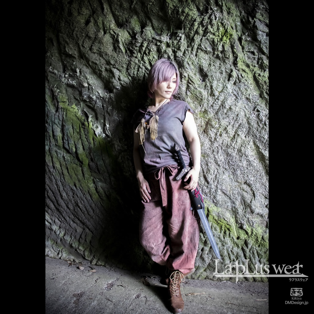 (S相当)手染め一点ものファンタジーウェア「あの服」(茶)(1-467)/LarpLus wear