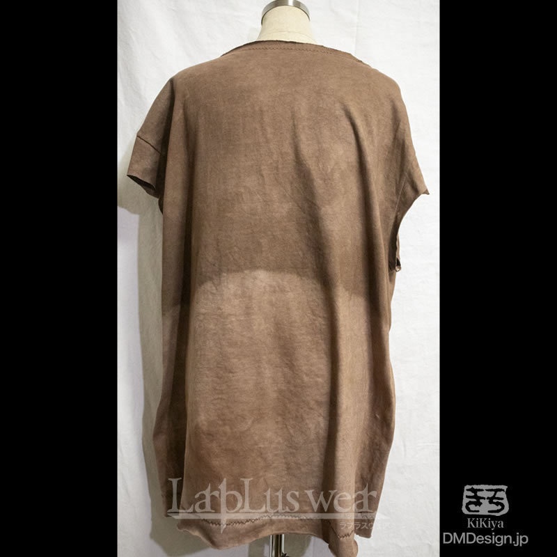 (XXL相当)手染め一点ものファンタジーウェア「あの服」(茶)(1-468)/LarpLus wear