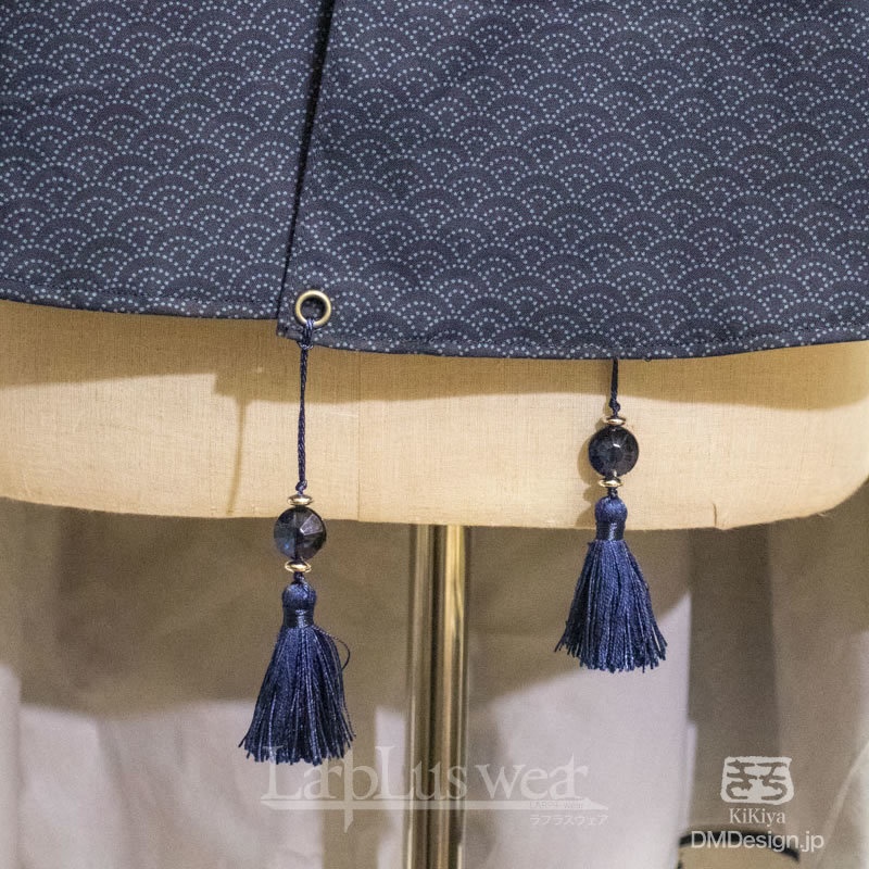 創作ファンタジー和装「インバネス風マント(濃紺)」(8-257)