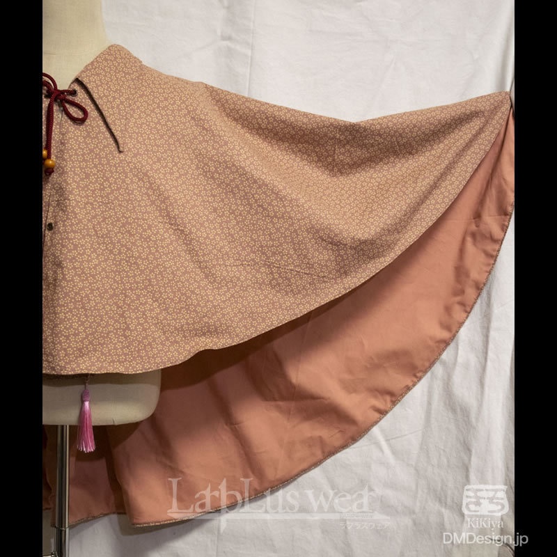 創作ファンタジー和装「インバネス風マント(桜)」(8-258)