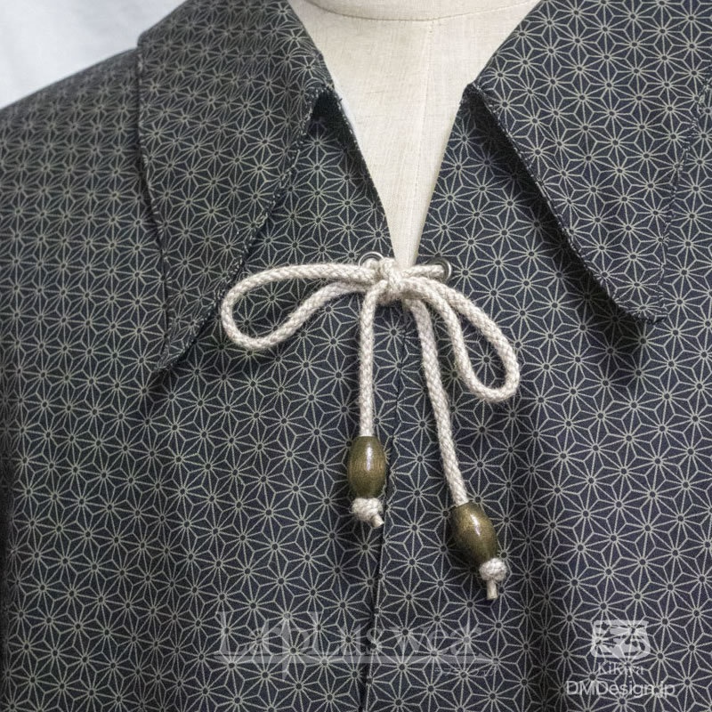 創作ファンタジー和装「インバネス風マント(黒グレー)」(8-260)