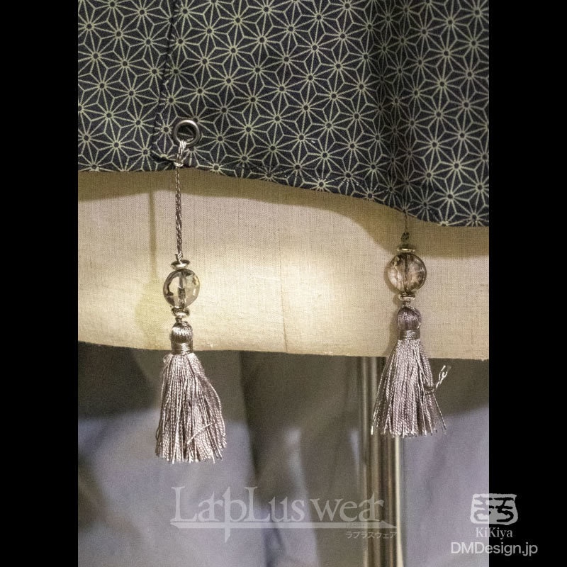 創作ファンタジー和装「インバネス風マント(黒グレー)」(8-260)