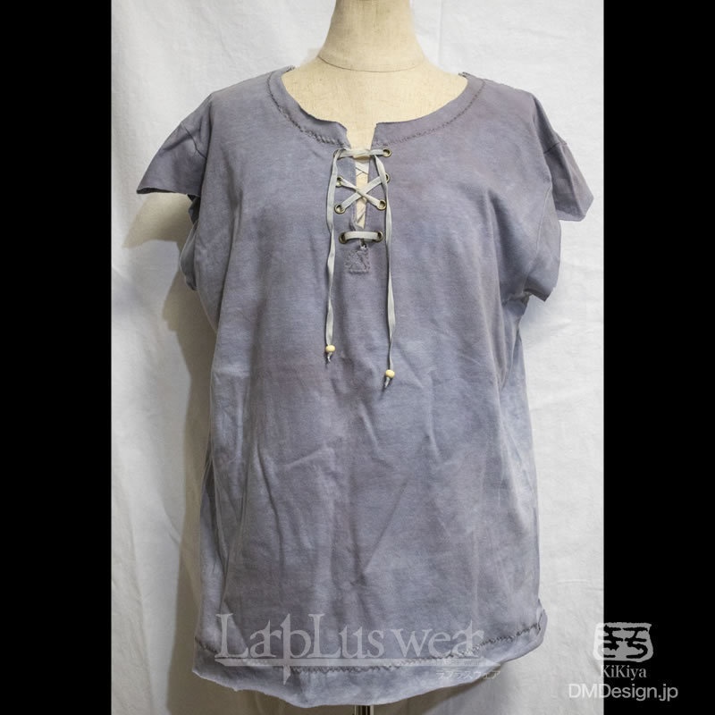 (M相当)手染め一点ものファンタジーウェア「あの服」(青灰)(1-476)/LarpLus wear