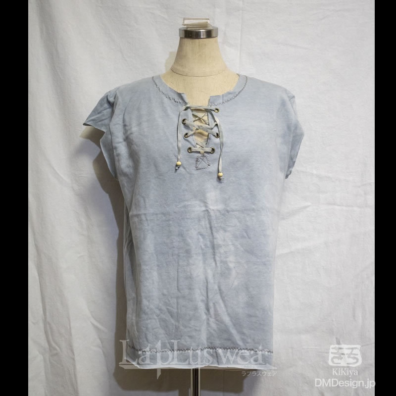 (S相当)手染め一点ものファンタジーウェア「あの服」(淡青)(1-477)/LarpLus wear