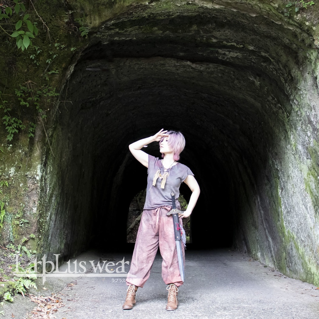 (S相当)手染め一点ものファンタジーウェア「あの服」(淡青)(1-477)/LarpLus wear