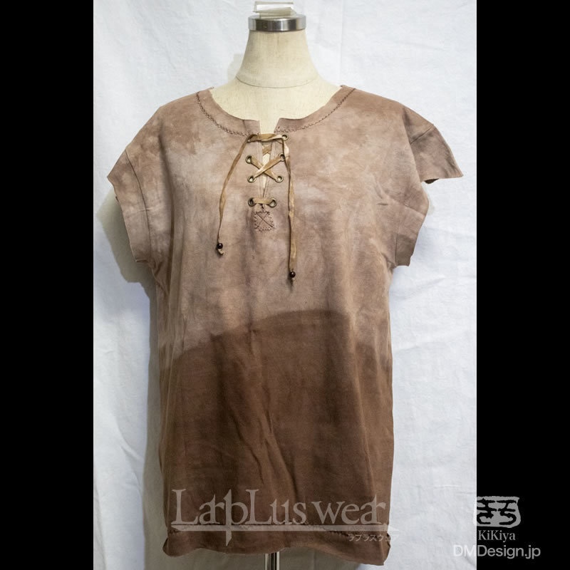（M相当）手染め一点ものファンタジーウェア「あの服」(茶)(1-478)／LarpLus wear