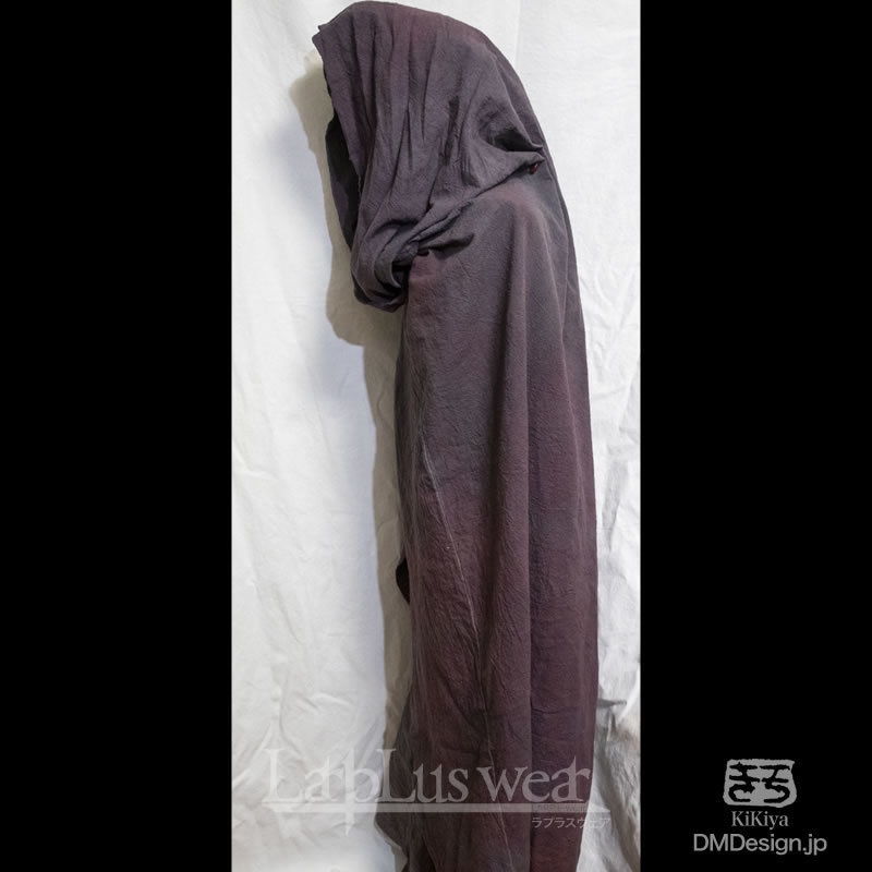(XL)手染め一点モノ「冒険者マント」(赤黒)(8-272)/LarpLuswear