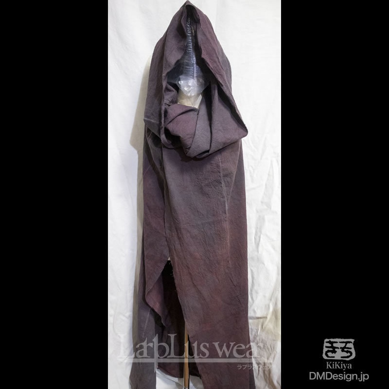 (XL)手染め一点モノ「冒険者マント」(赤黒)(8-272)/LarpLuswear