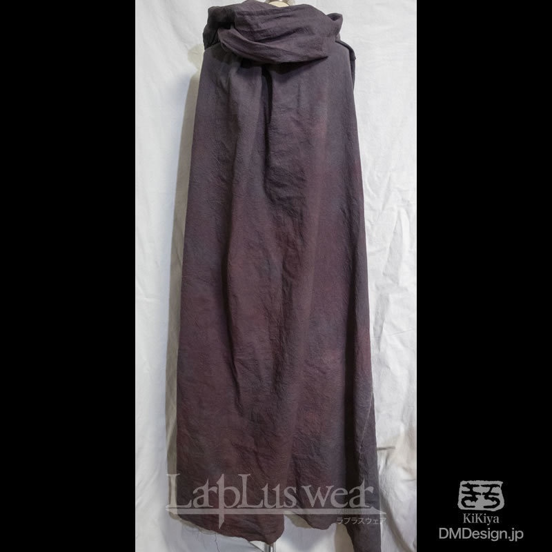 (XL)手染め一点モノ「冒険者マント」(赤黒)(8-272)/LarpLuswear