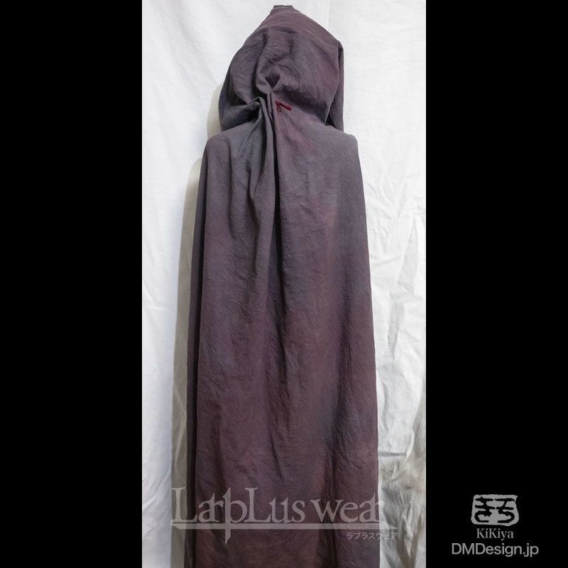 (XL)手染め一点モノ「冒険者マント」(赤黒)(8-272)/LarpLuswear