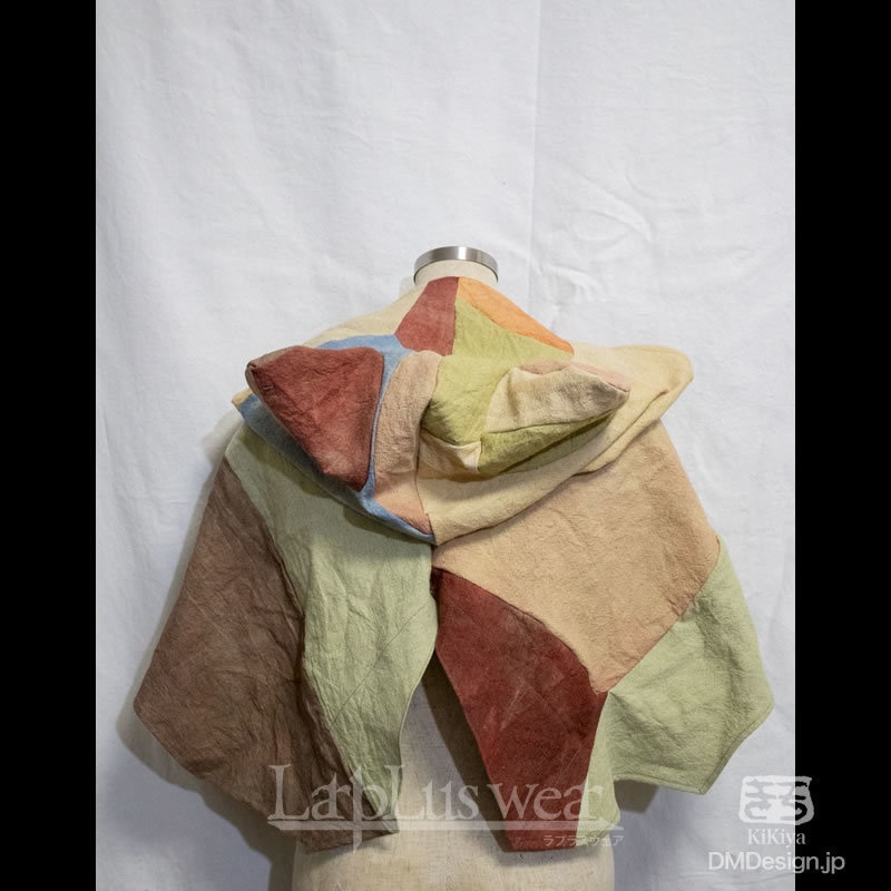 【予告】手染め一点モノ「ケモミミフード」(フランケン)(8-274)/LarpLuswear