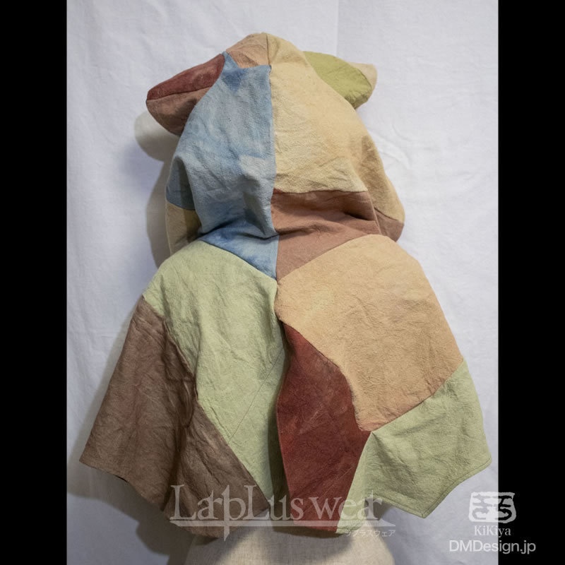 【予告】手染め一点モノ「ケモミミフード」(フランケン)(8-274)/LarpLuswear