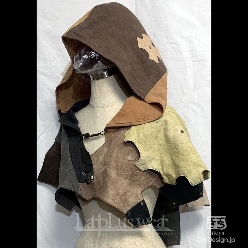 手染め一点モノ「フードケープ」(ドワーフ)（8-277）／LarpLuswear