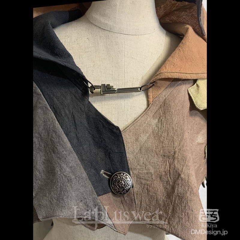 手染め一点モノ「フードケープ」(ドワーフ)(8-277)/LarpLuswear