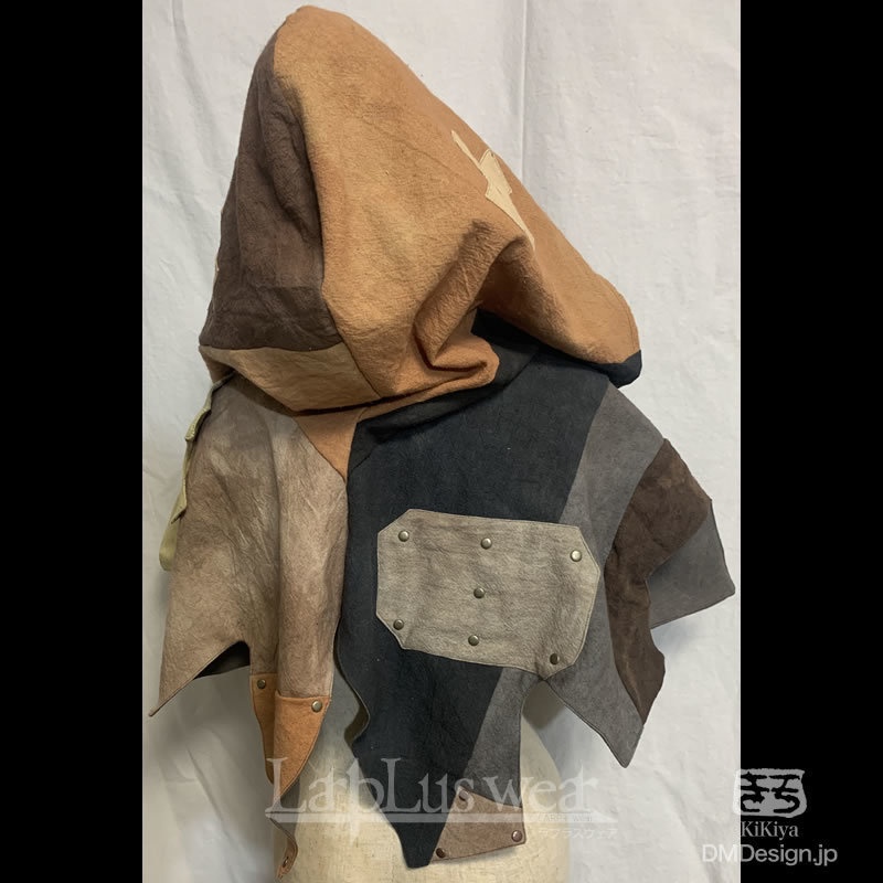 手染め一点モノ「フードケープ」(ドワーフ)(8-277)/LarpLuswear