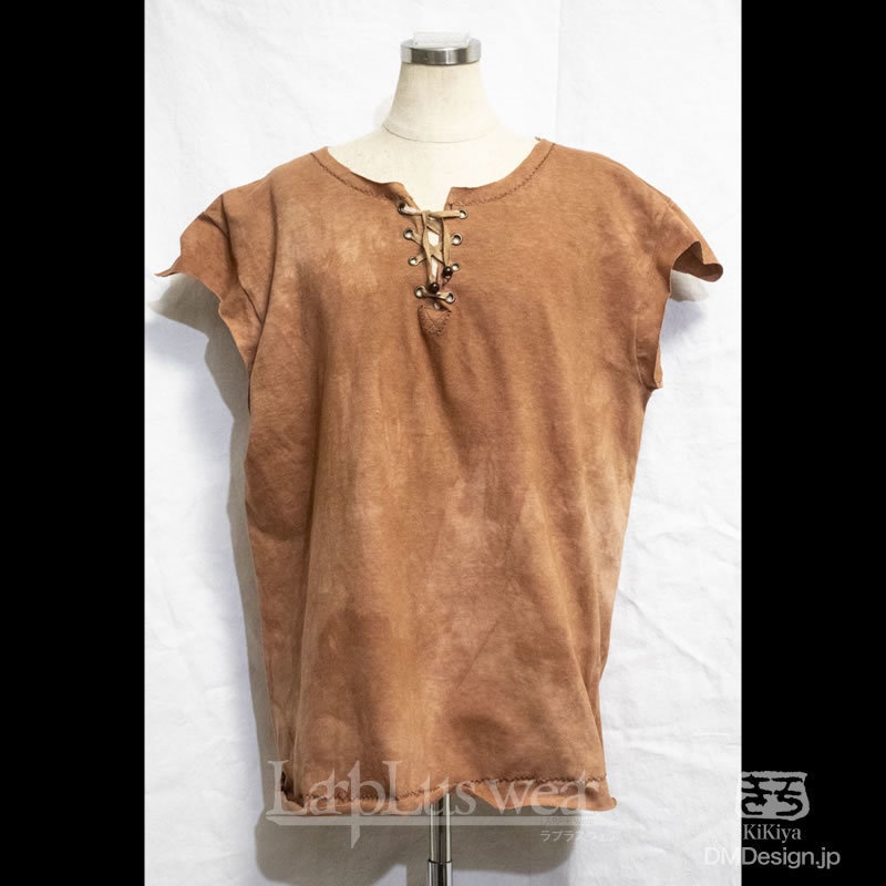 (L相当)手染め一点ものファンタジーウェア「あの服」(赤茶)(1-486)／LarpLus wear