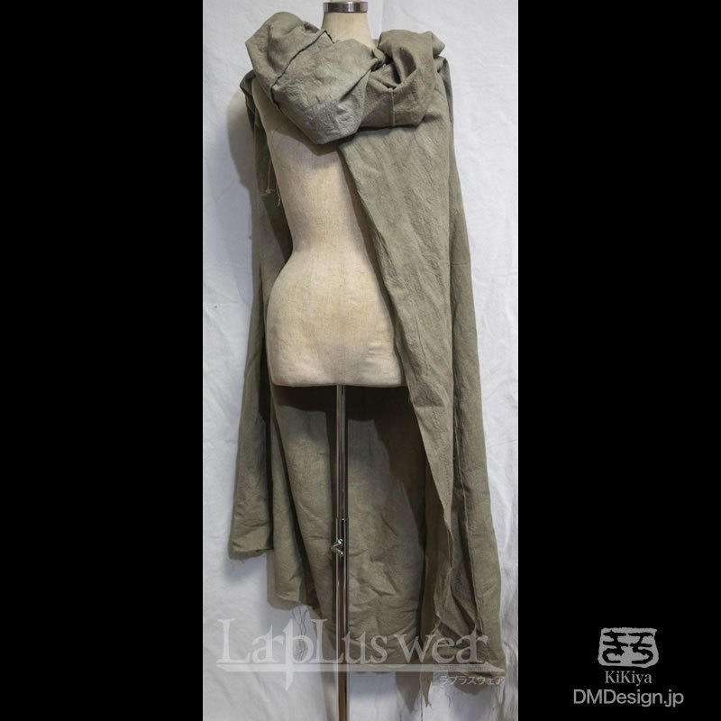 (XL)手染め一点モノ「冒険者マント」(グレー)(8-278)/LarpLuswear