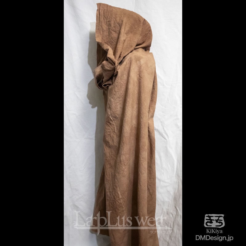 (XL)手染め一点モノ「冒険者マント」(赤茶)(8-279)/LarpLuswear