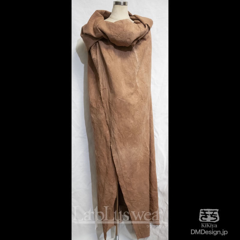 (XL)手染め一点モノ「冒険者マント」(赤茶)(8-279)/LarpLuswear