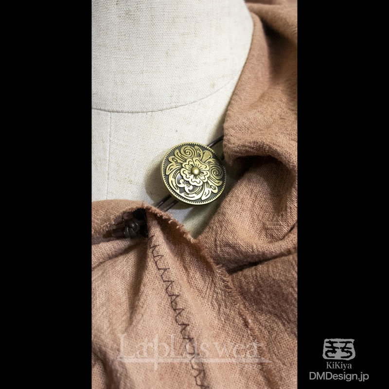 (XL)手染め一点モノ「冒険者マント」(赤茶)(8-279)/LarpLuswear