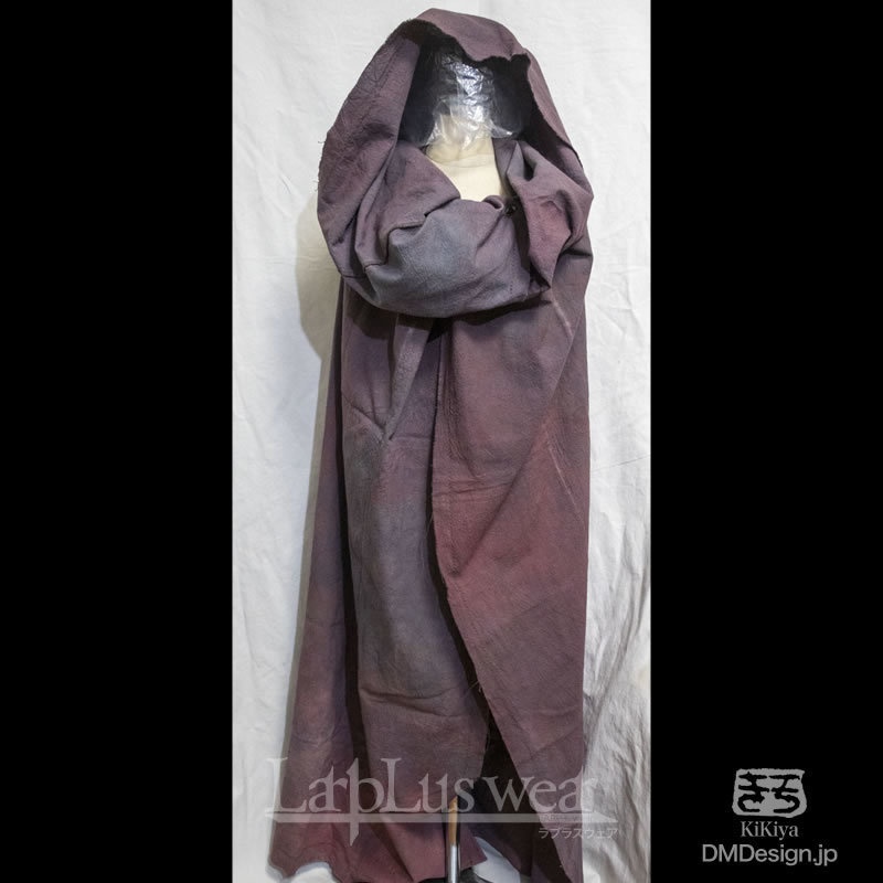 (XL)手染め一点モノ「冒険者マント」(赤黒)（8-273）／LarpLuswear